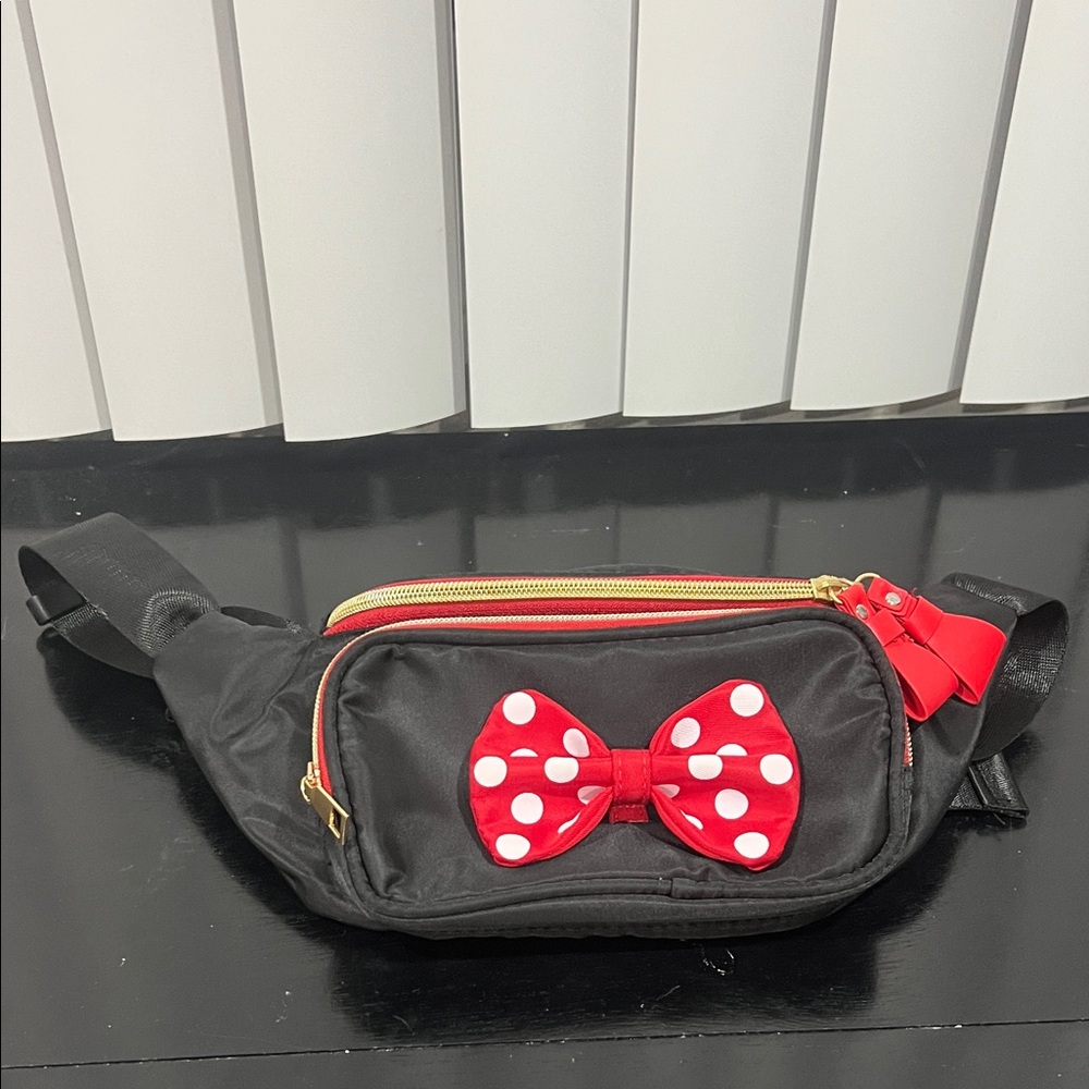 Kids Black and Red Bow Fanny Pack